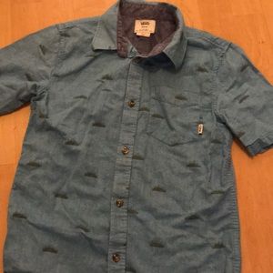 Boys Vans Button Down Shirt Medium